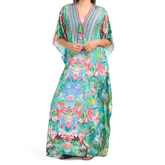 LA MODA Eden Garden Maxi Swimsuit Cover-up - Picture 1 of 2